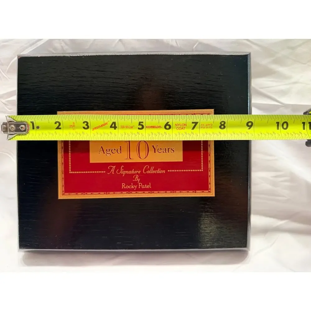 Rocky Patel Vintage 1992 Aged 10 Years Empty Wooden Cigar Box Black Lacquer